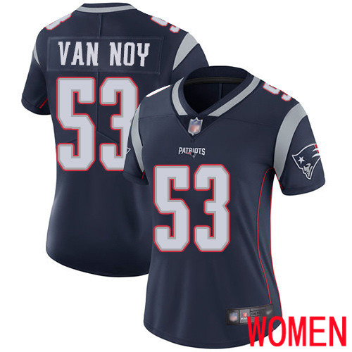 New England Patriots Football 53 Vapor Limited Navy Blue Women Kyle Van Noy Home NFL Jersey